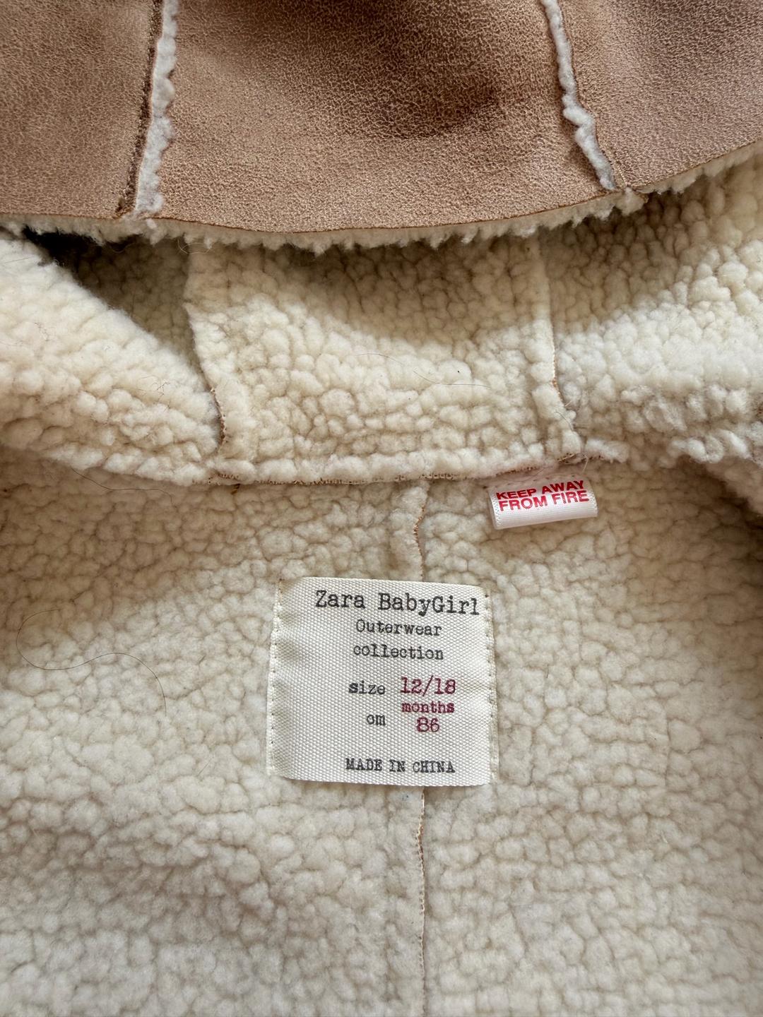 Zara Дублёнка Zara Baby 🧸 р. 12–18 мес (86 см) — фото 2