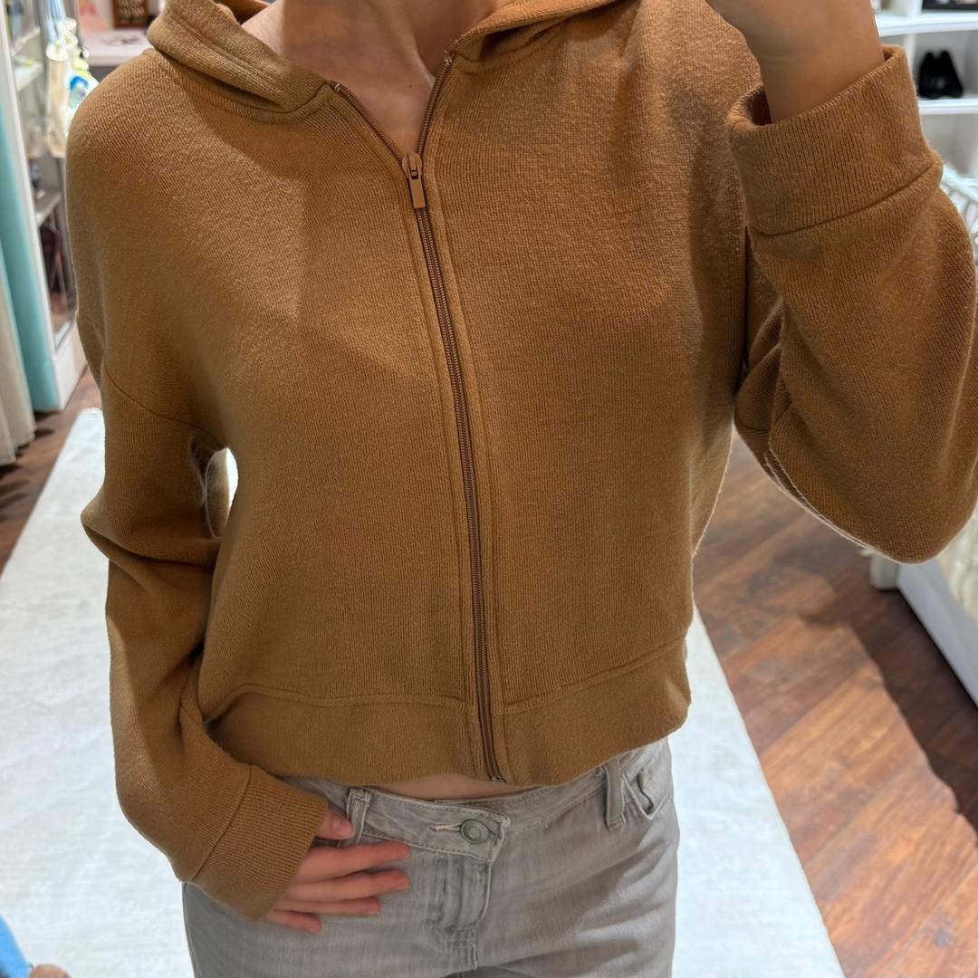 Zara Укороченное худи на молнии — фото 2