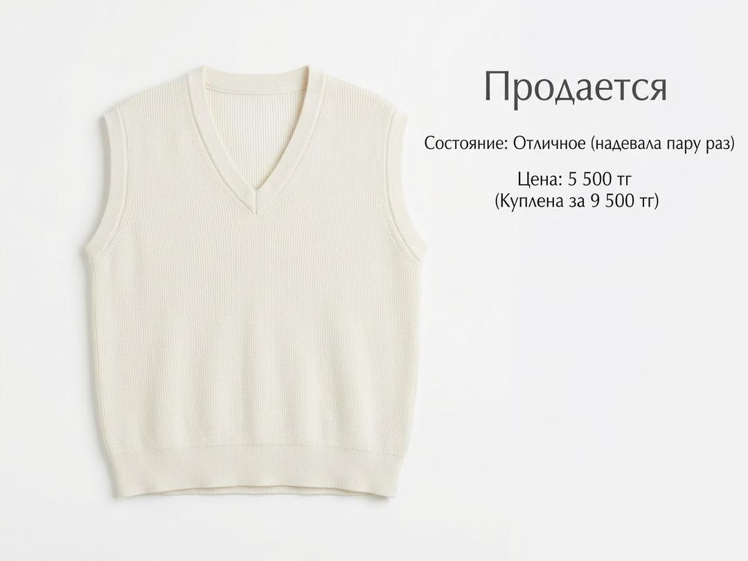 Вязаная жилетка — фото 2