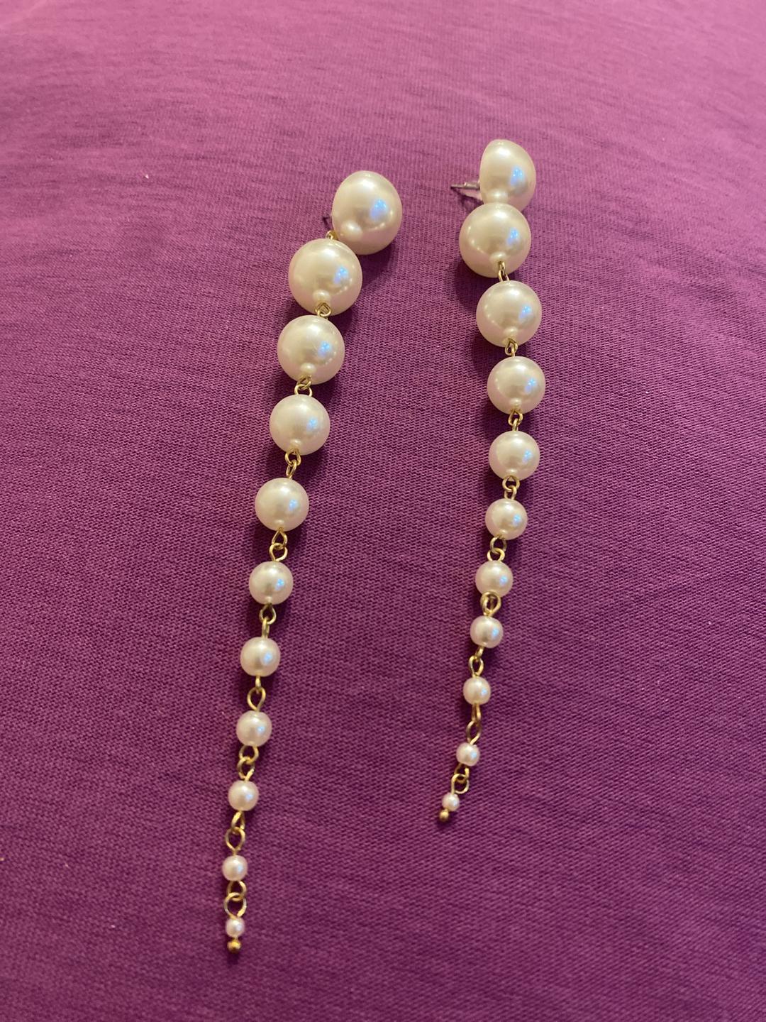 Длинные серьги с жемчужинами — фото 2