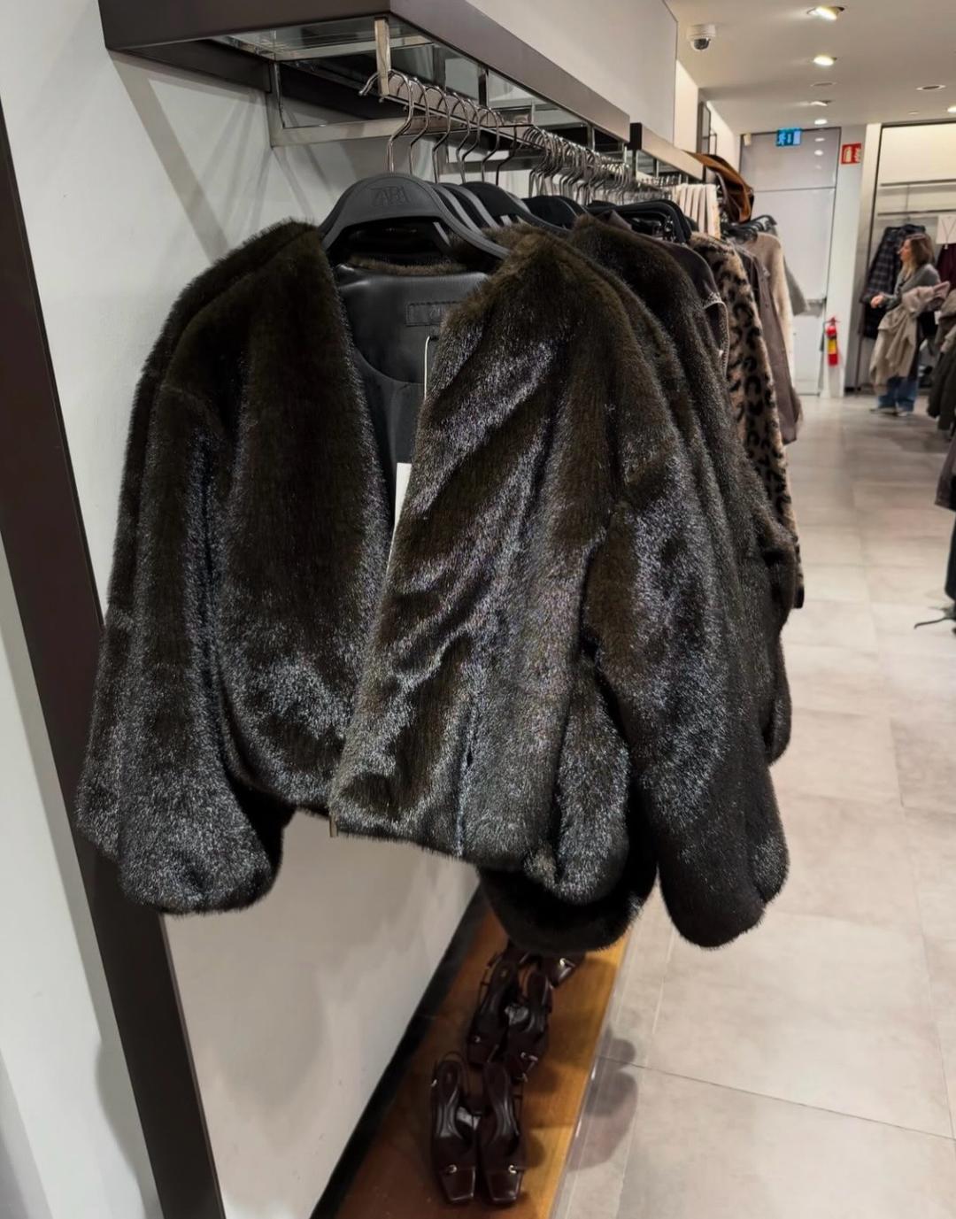 Zara Бомбер ZARA из искусственного меха — фото 2