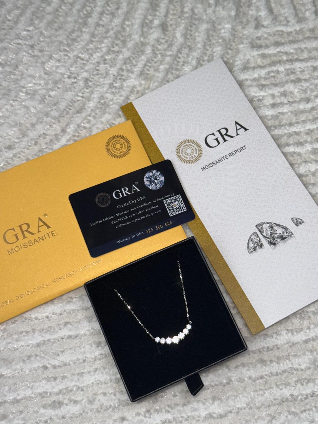 GRA Moissanite Report Подвеска Cascade Solitare — фото 2