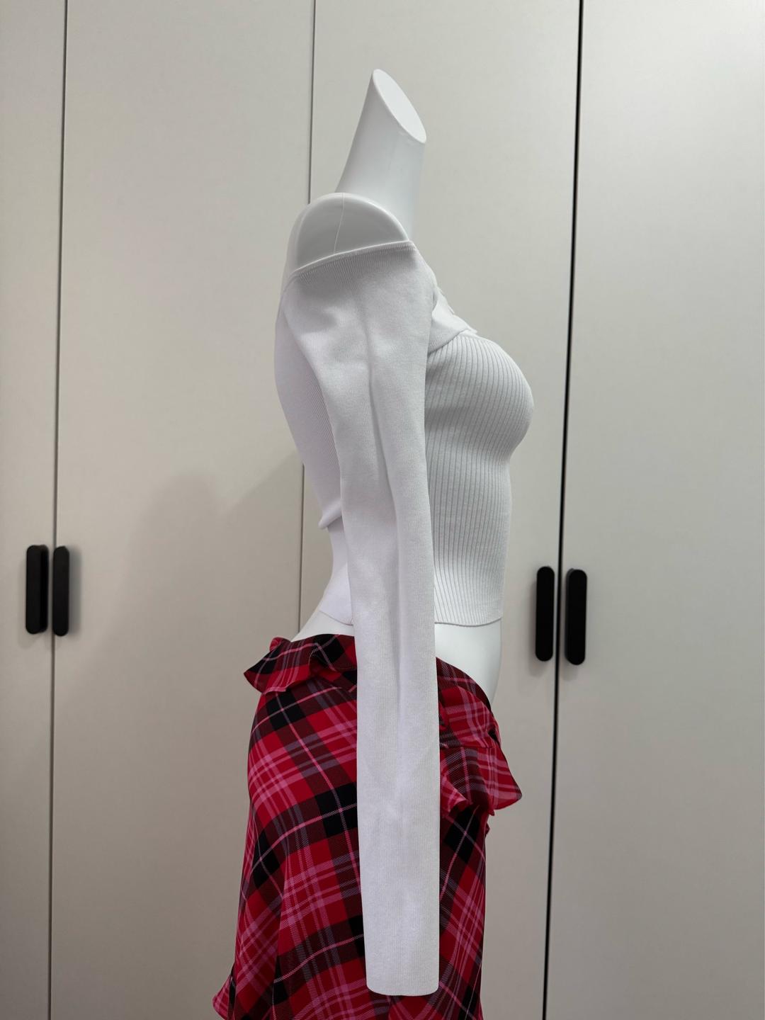 Zara Трикотажный топ с открытыми плечами — фото 2