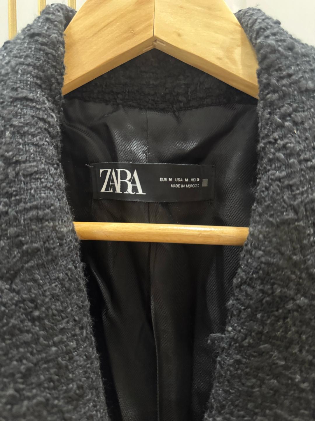 Zara Пальто Zara двубортное букле, — фото 2