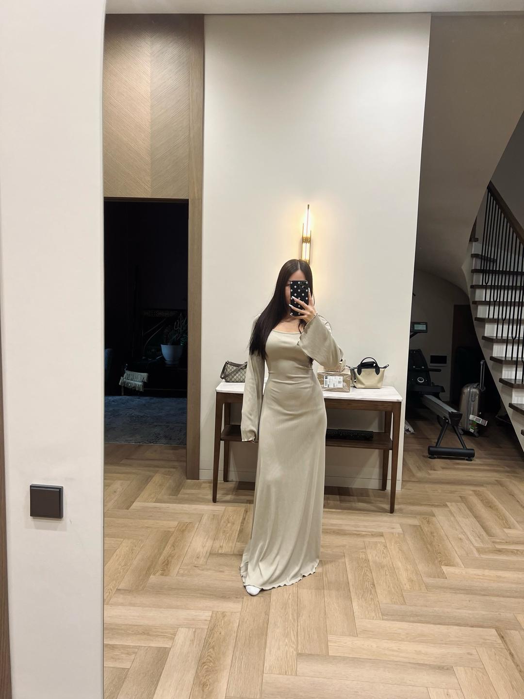 Платье макси трикотажное — фото 2