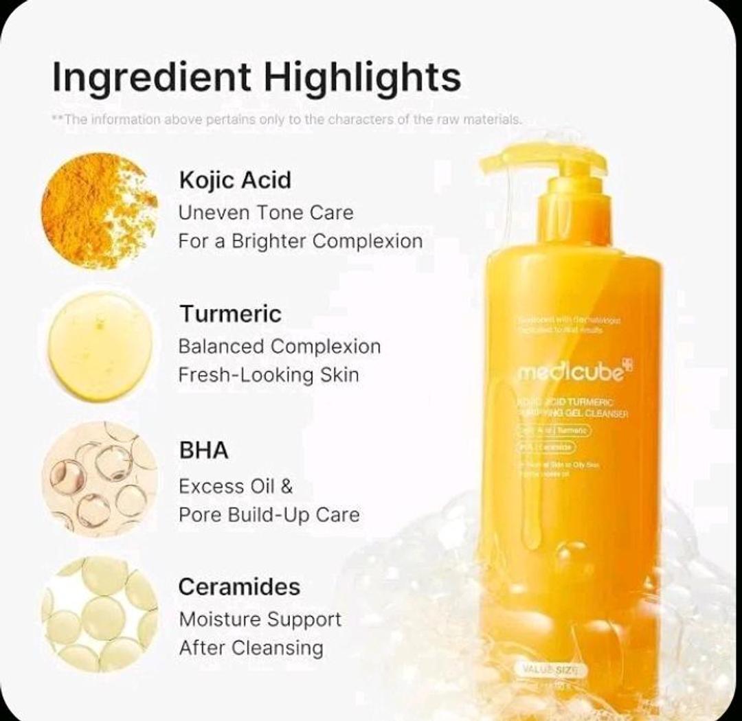 Medicube Очищающий гель для умывания Medicube Kojic Acid Turmeric Purifying Gel Cleanser — фото 2