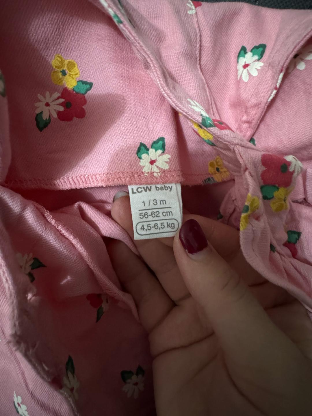 LC Waikiki Комбинезон LCW baby для девочки с цветочным принтом — фото 2