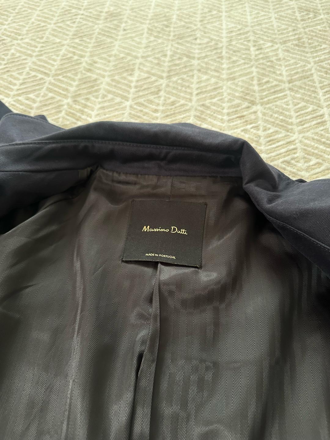 Massimo Dutti Massimo Dutti тренч темно-синий — фото 2
