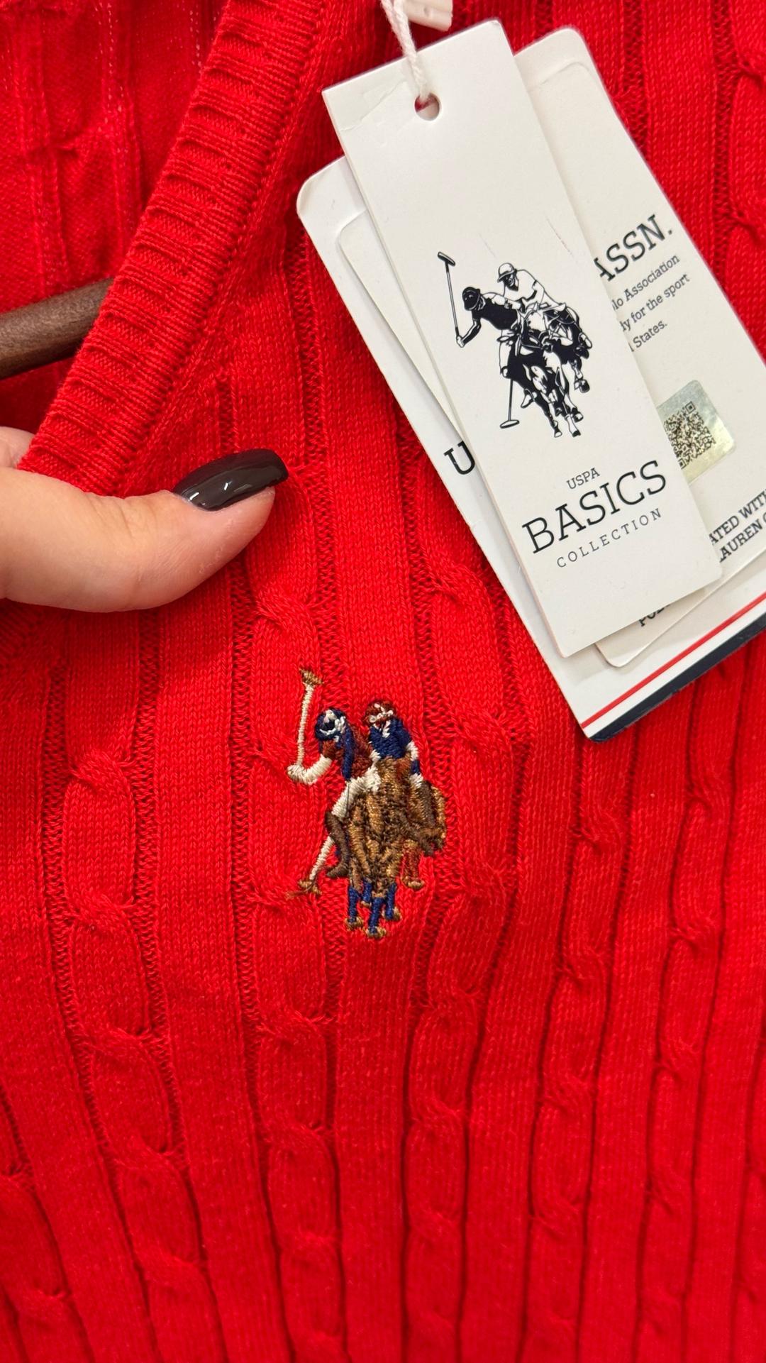 U.S. Polo Assn. Джемпер U.S. Polo Assn. с V-образным вырезом — фото 2