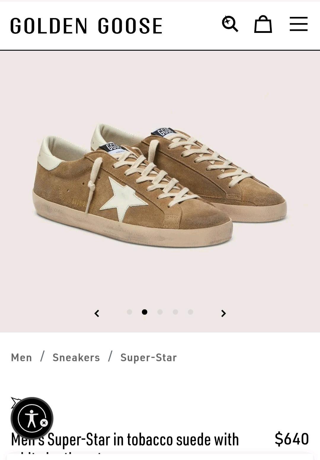 Golden Goose Мужские Кеды Golden Goose Super-Star Low-Top Sneakers в коричневой замше — фото 2