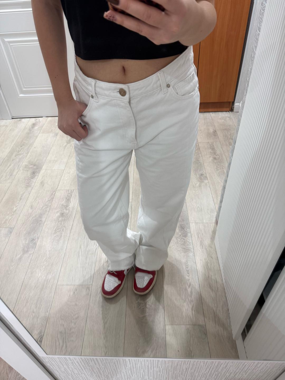 Белые джинсы wide leg — фото 2