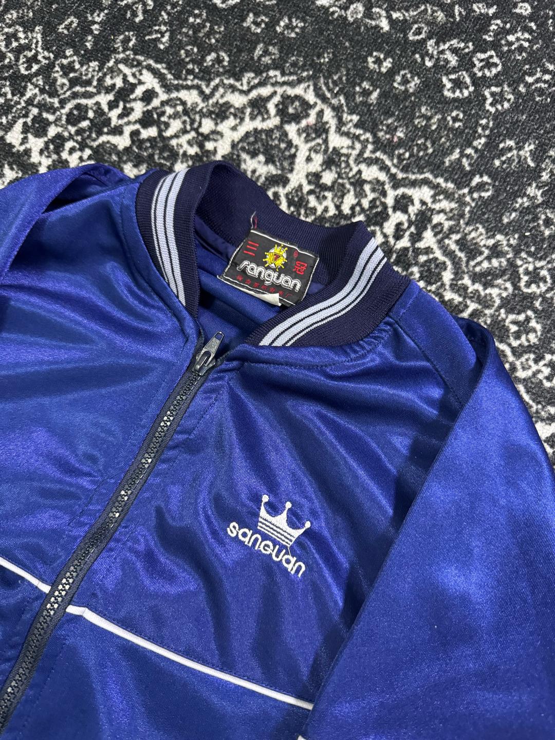 90s crinkle nylon track jacket — фото 2