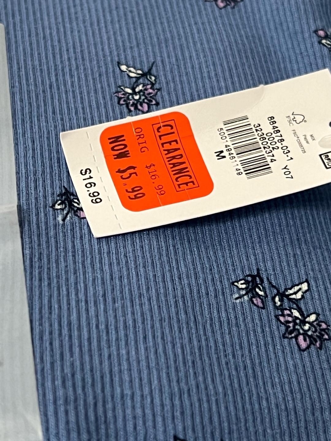 Old Navy Майка в рубчик с цветочным принтом — фото 2