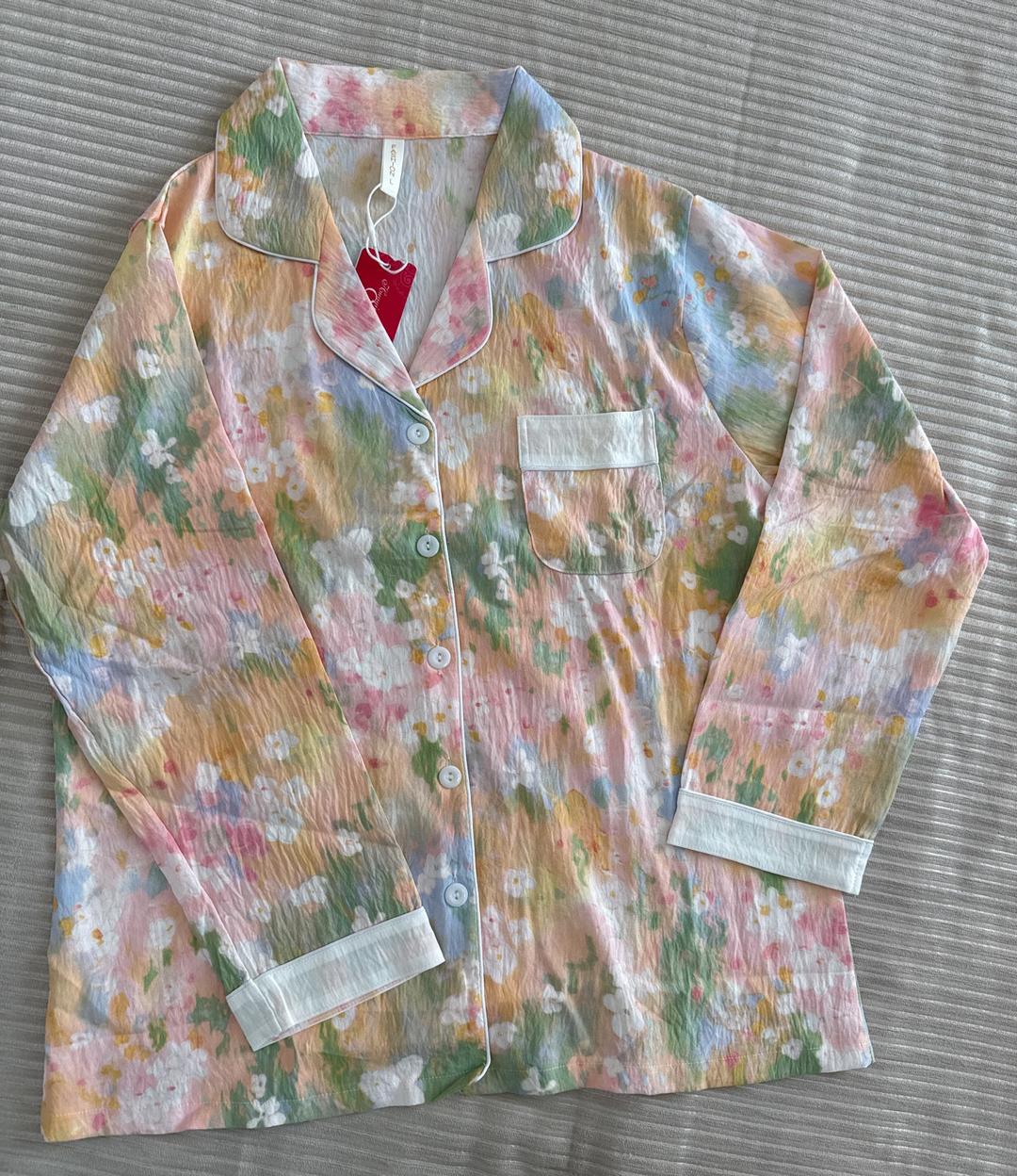 Пижама домашняя в цветочный принт. Есть размеры L,XL — фото 2