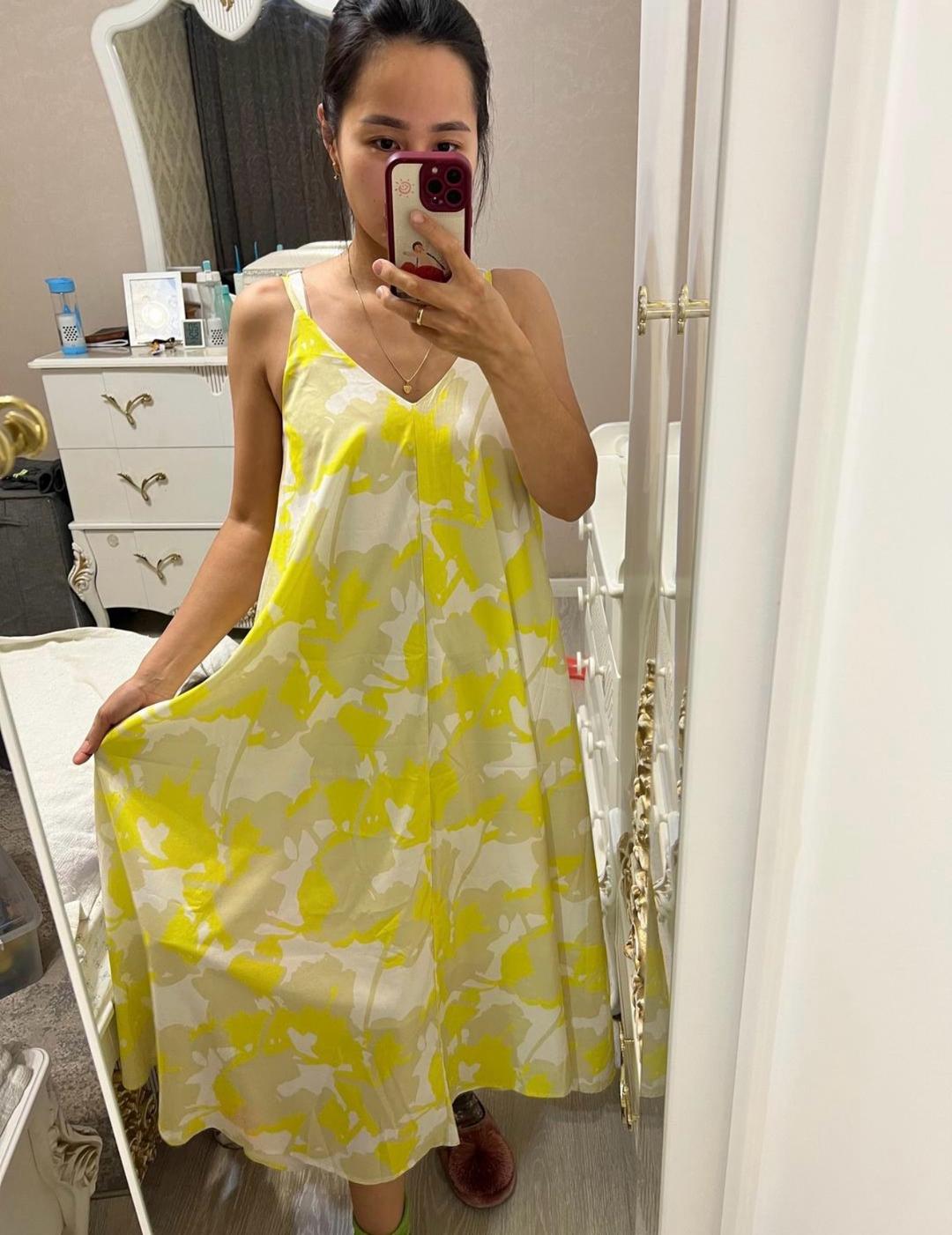 Zara Сарафан миди с принтом — фото 2