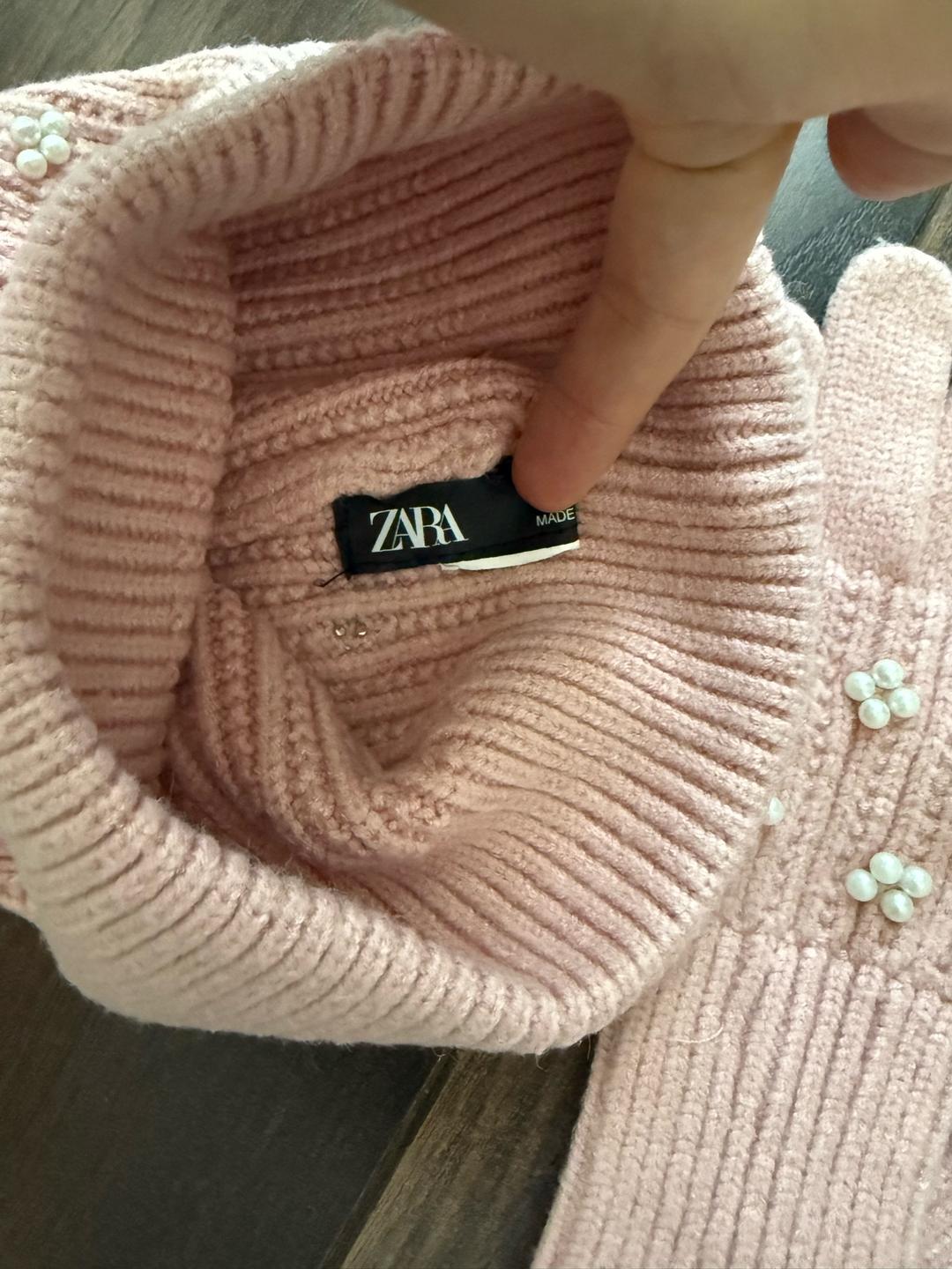 Zara Комплект ZARA: шапка с помпоном и перчатки детский 50-52 — фото 2