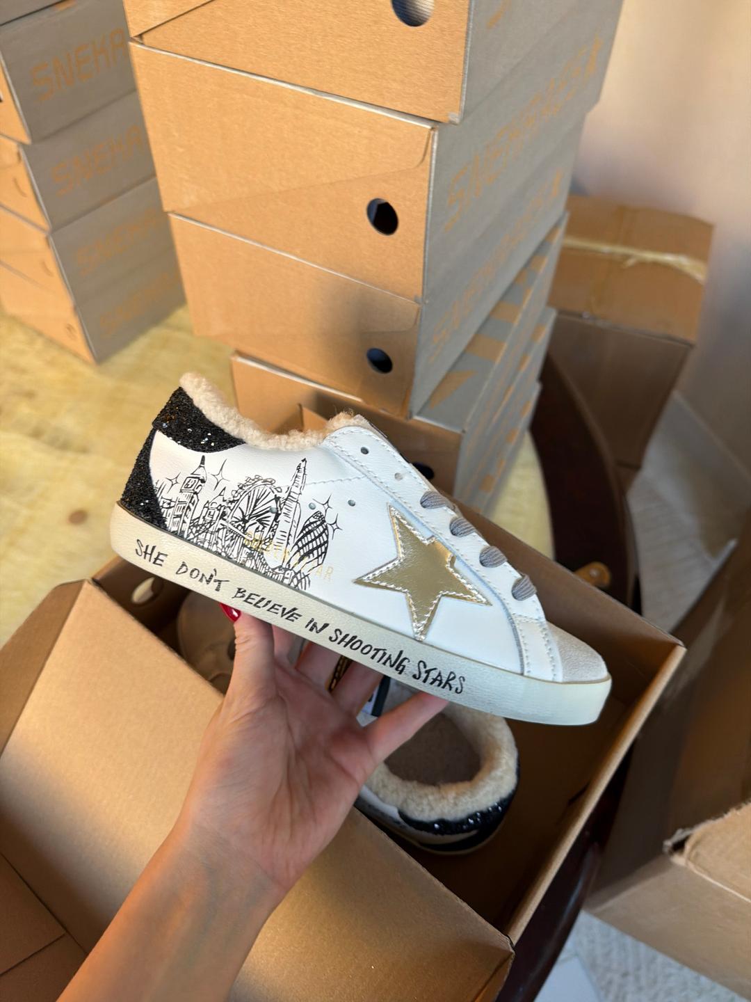 Golden Goose Golden Goose кеды с мехом — фото 2