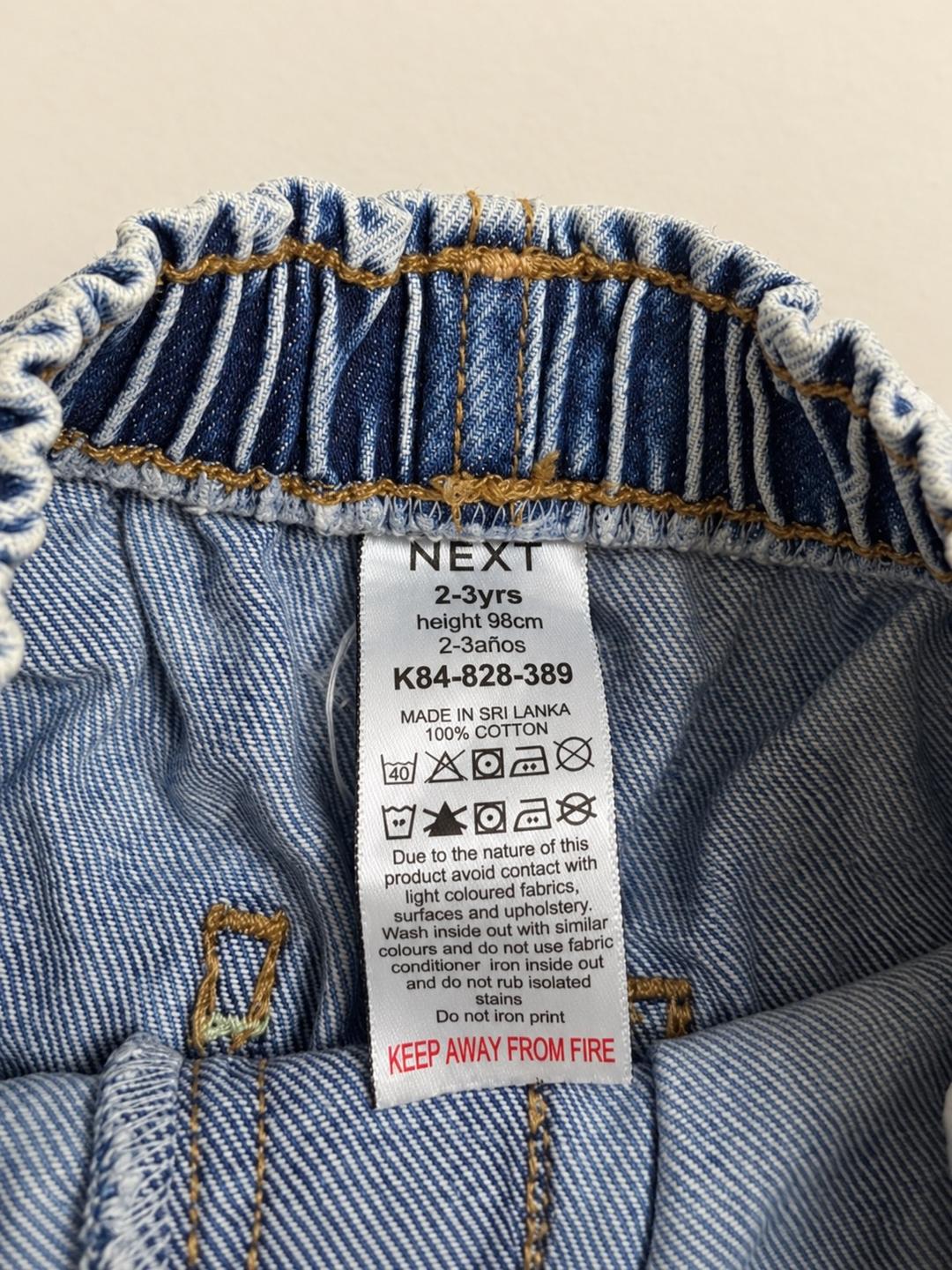 Next Джинсы Next с бабочками для девочки, 98 см, 2–3 года — фото 2