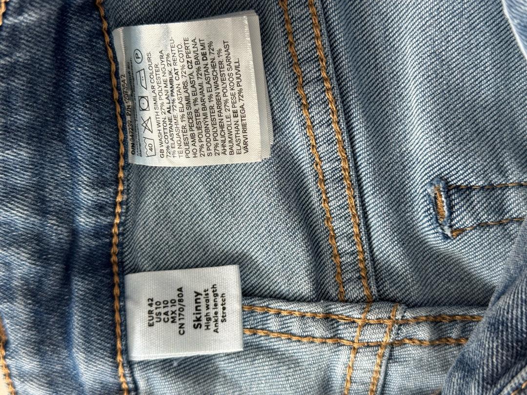 H&M Джинсы скинни с высокой талией — фото 2