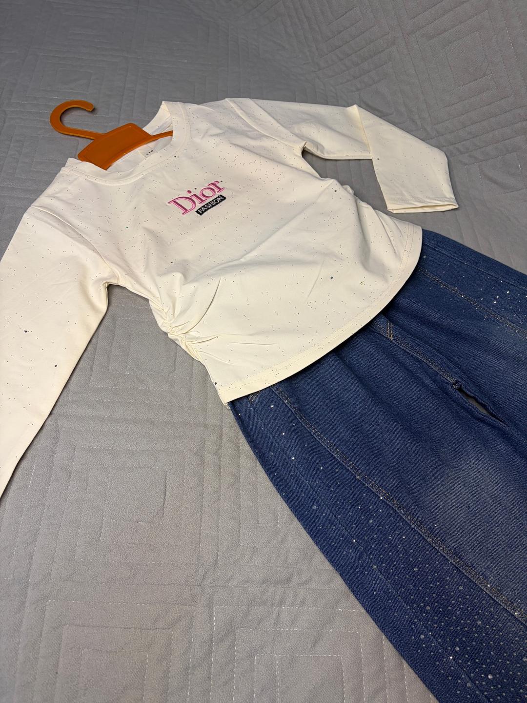 Dior Dior спортивный костюм из свитшота и джинсовых брюк — фото 2