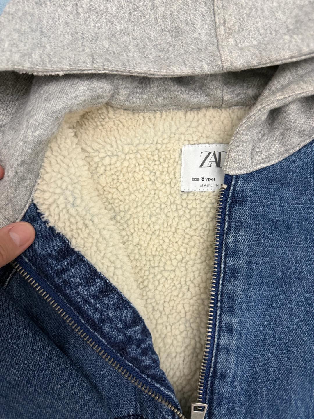 Zara Джинсовая куртка ZARA на меху — фото 2