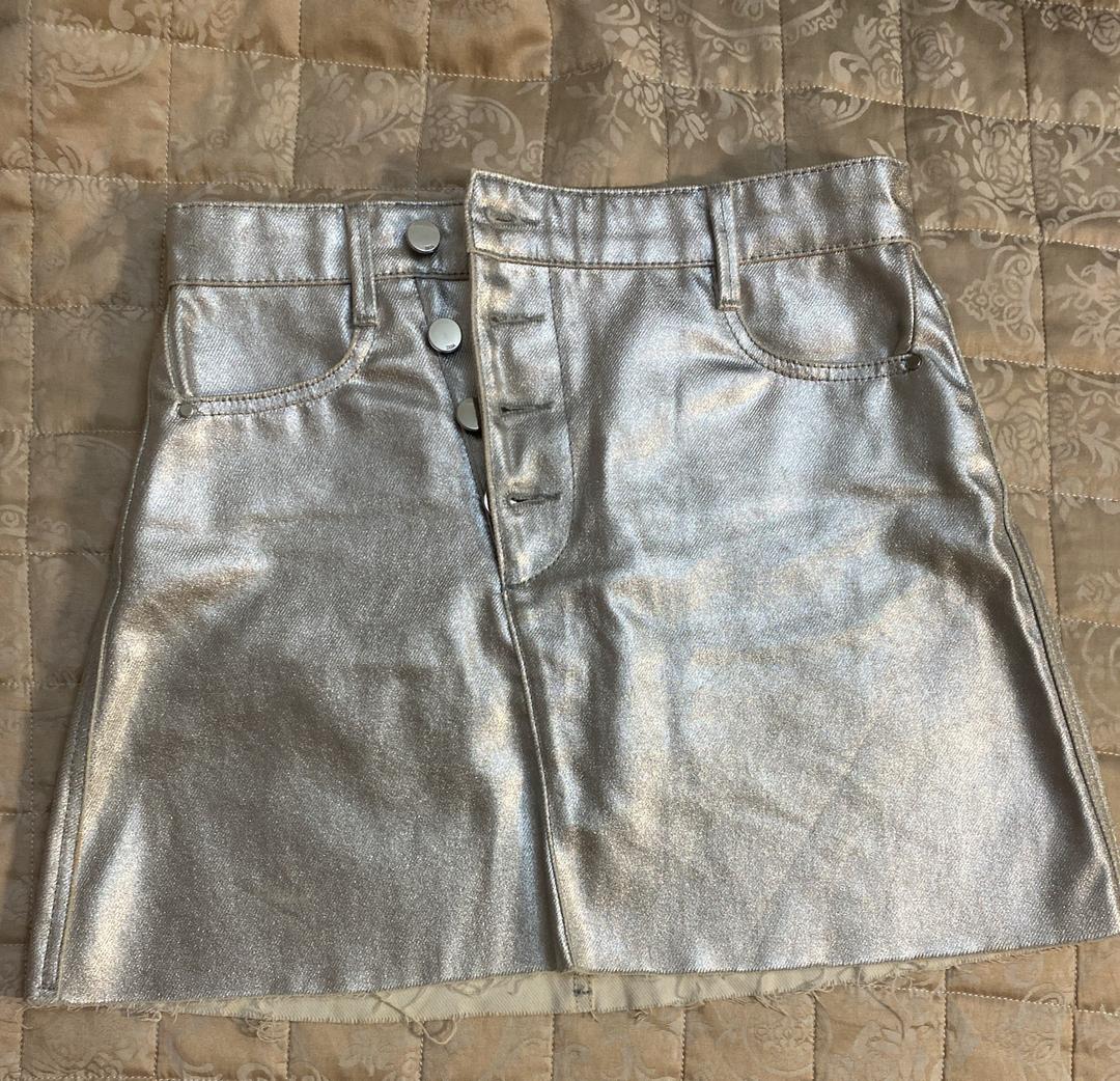 Zara Юбка ZARA серебристая — фото 2