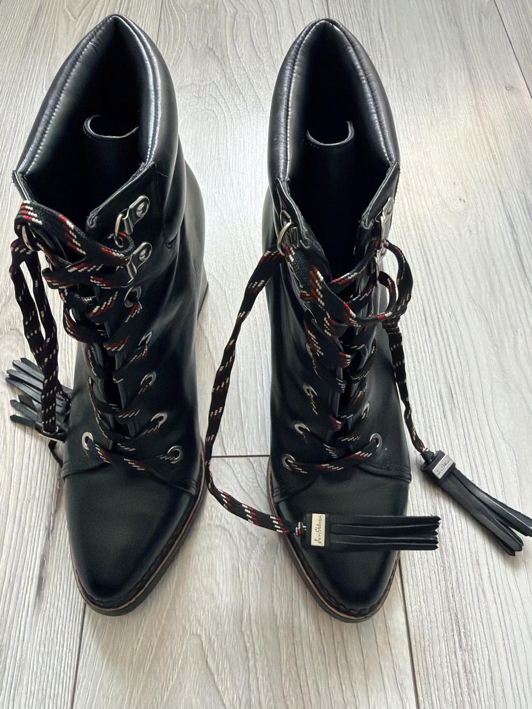 Sam Edelman Женские кожаные ботильоны Sam Edelman на шнуровке — фото 2