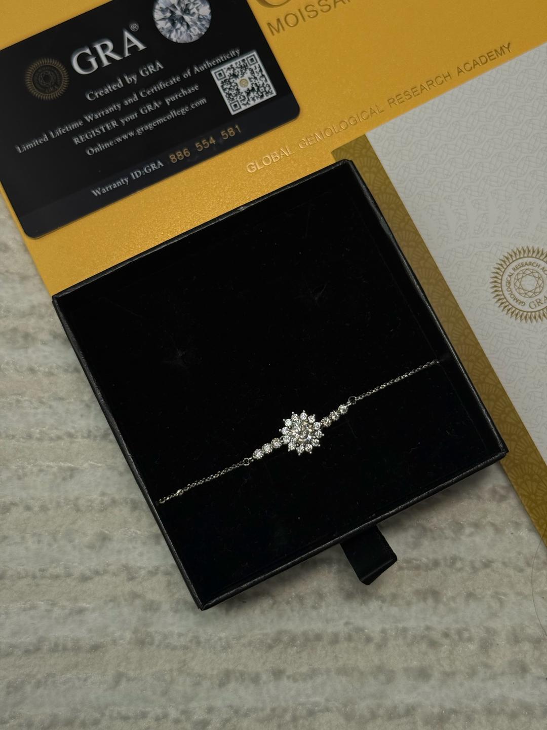 GRA Moissanite Report Браслет Floral — фото 2