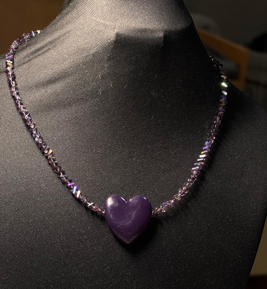 Handmade (ручная работа) Ожерелье с кулоном-сердцем — фото 2