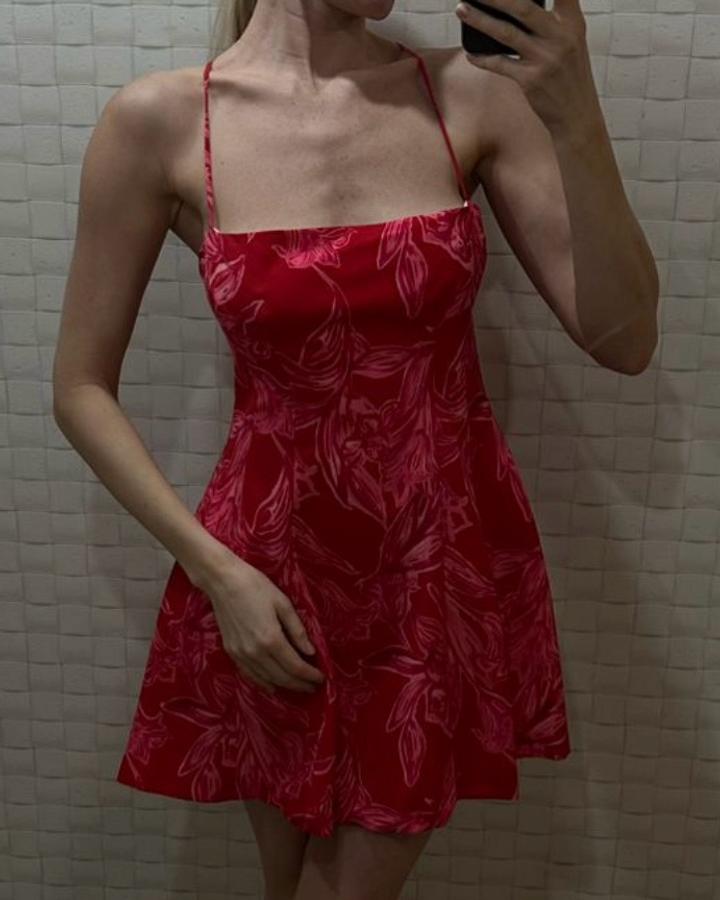 Платье Zara мини на бретелях