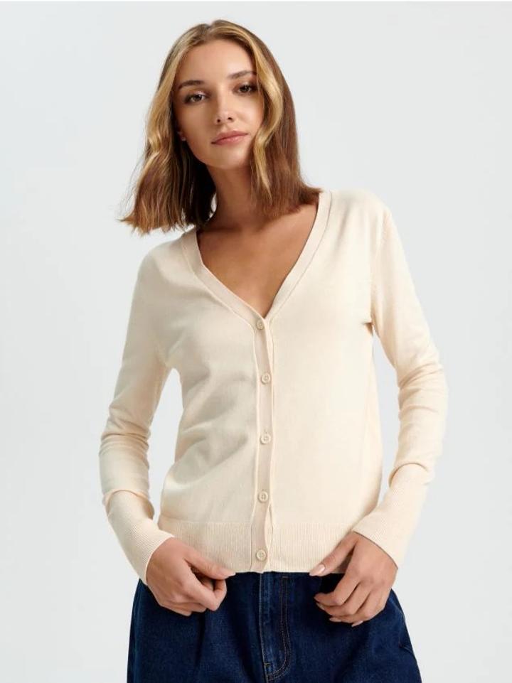 Кардиган UNIQLO с V-образным вырезом из шерсти