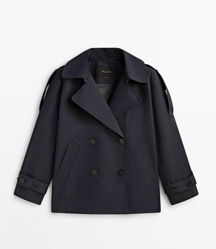 Укороченный тренч Massimo Dutti