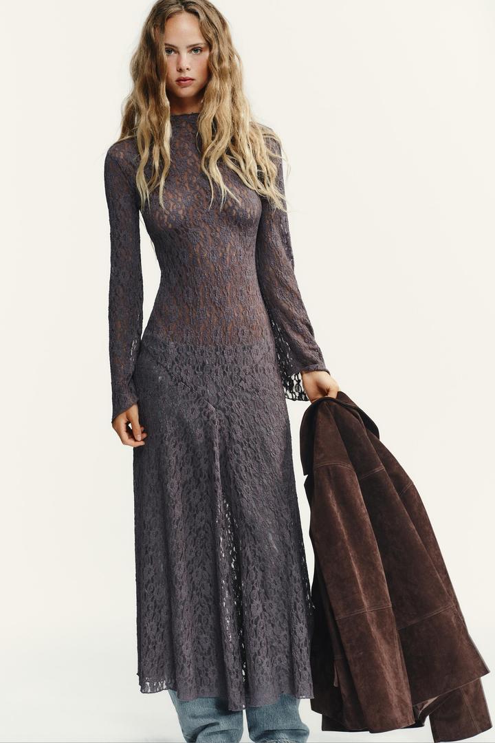 Кружевное платье ZARA