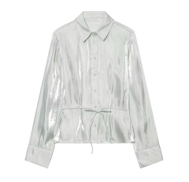 Zara Блузка с завязками на талии