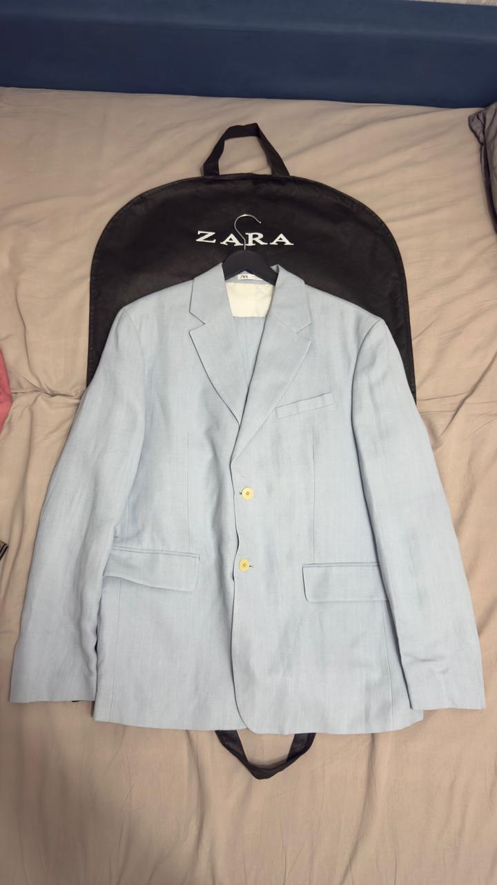 Костюм мужской льняной ZARA