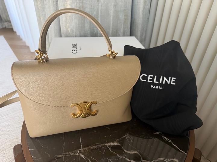 Сумка Celine бежевая. Среднего размера. Оригинал