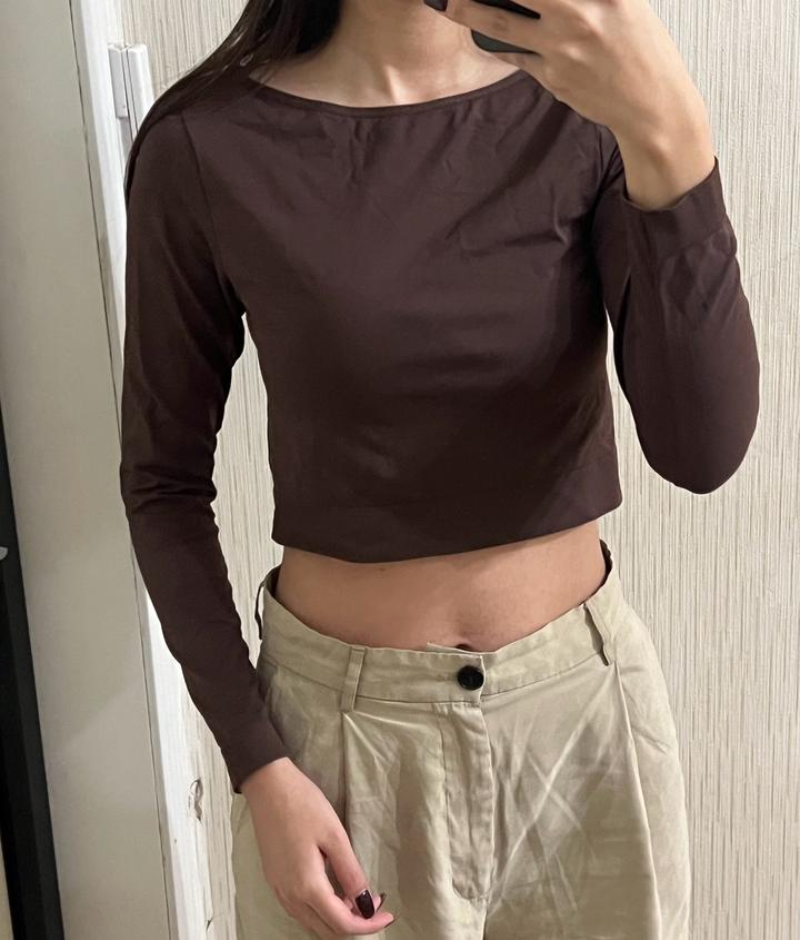 H&M Спортивный укороченный лонгслив