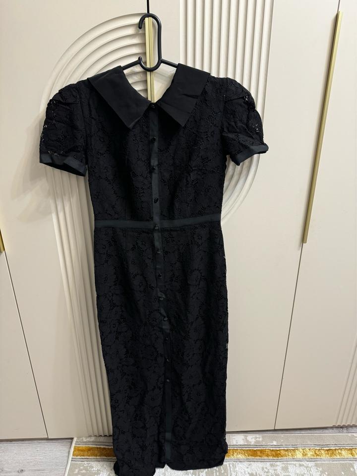 Mrs.sm Couture Черное миди платье