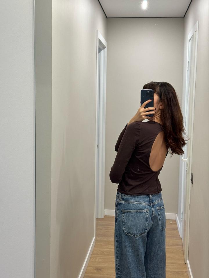 H&M Лонгслив с открытой спиной