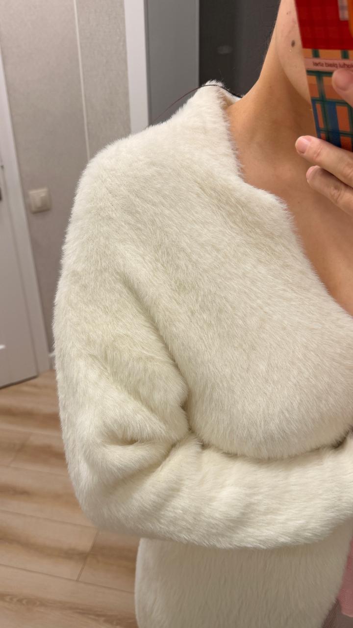 Удлиненный  кардиган белый