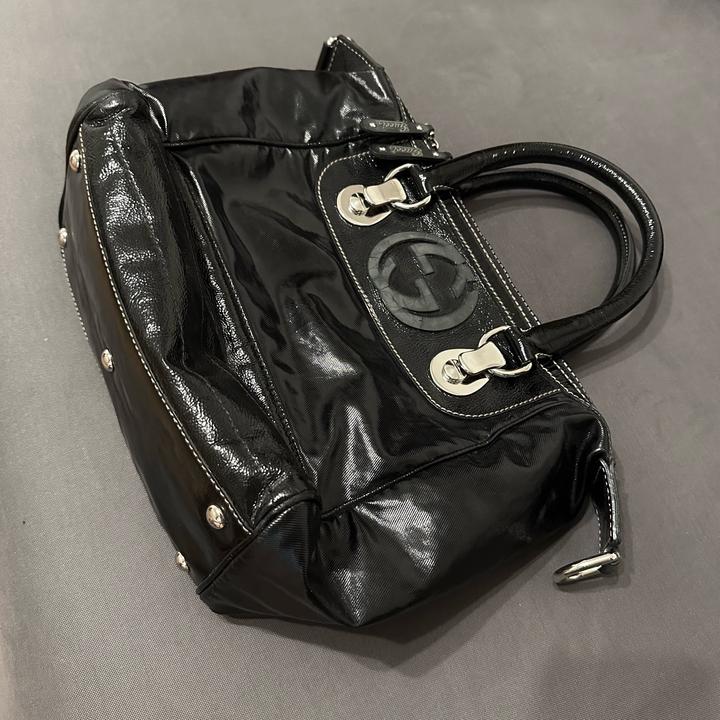 Gucci Винтажная оригинальная сумка FW2007 из лакированной натуральной кожи