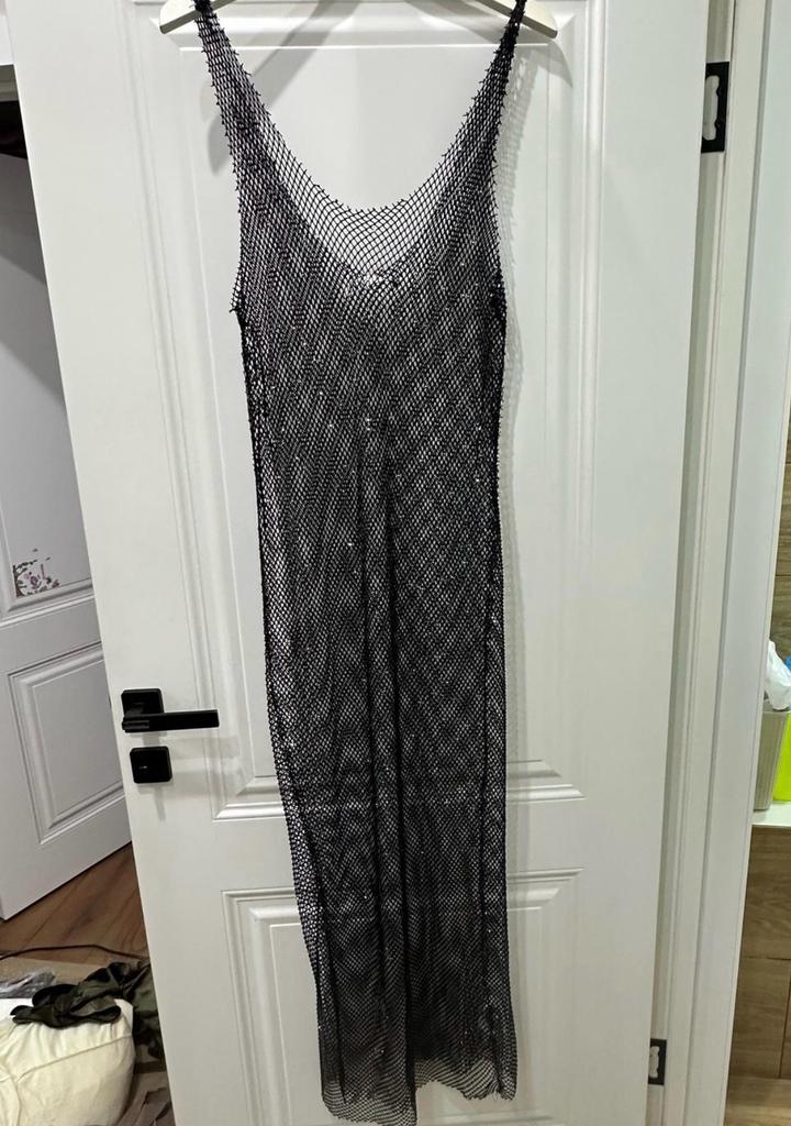 Платье ZARA сетчатое с пайетками