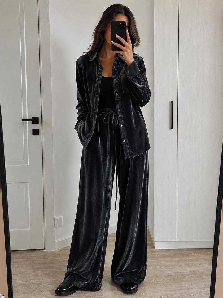 Бархатный костюм Zara