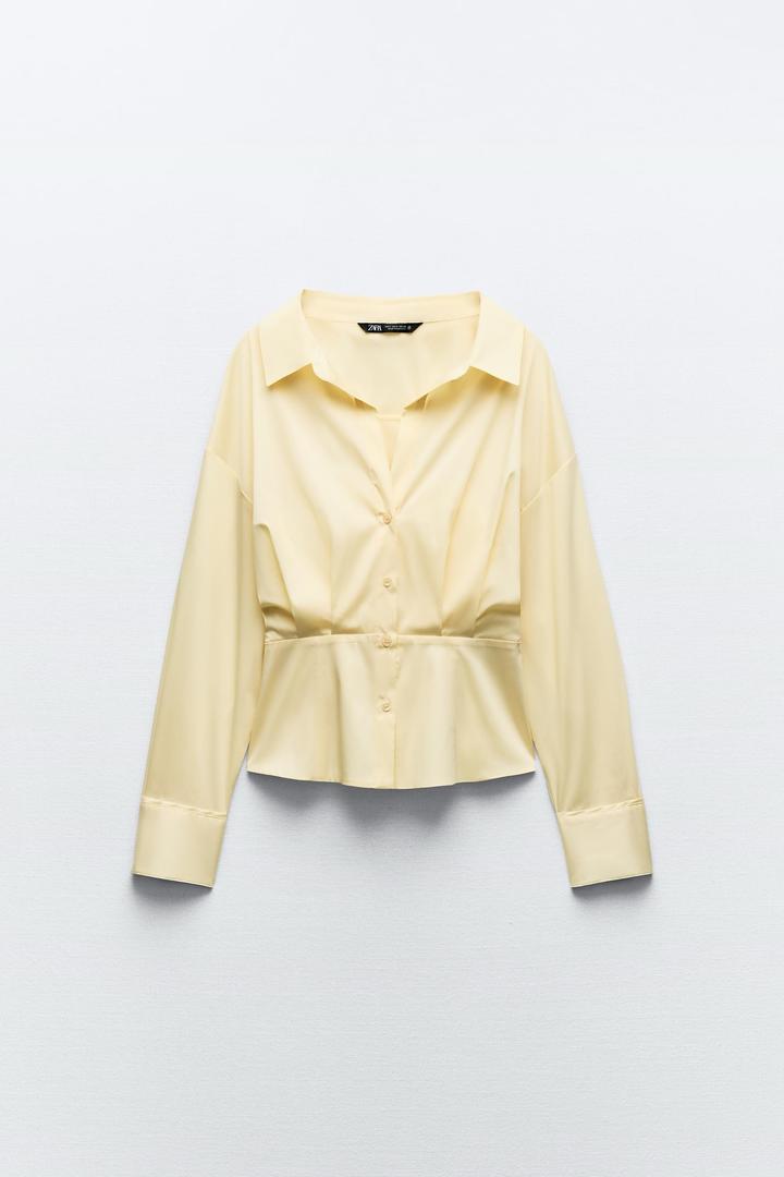 ZARA блуза с корсетной вставкой