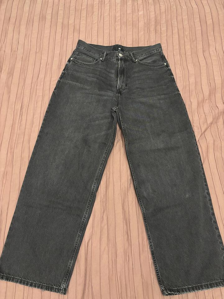 Джинсы baggy fit H&M черные