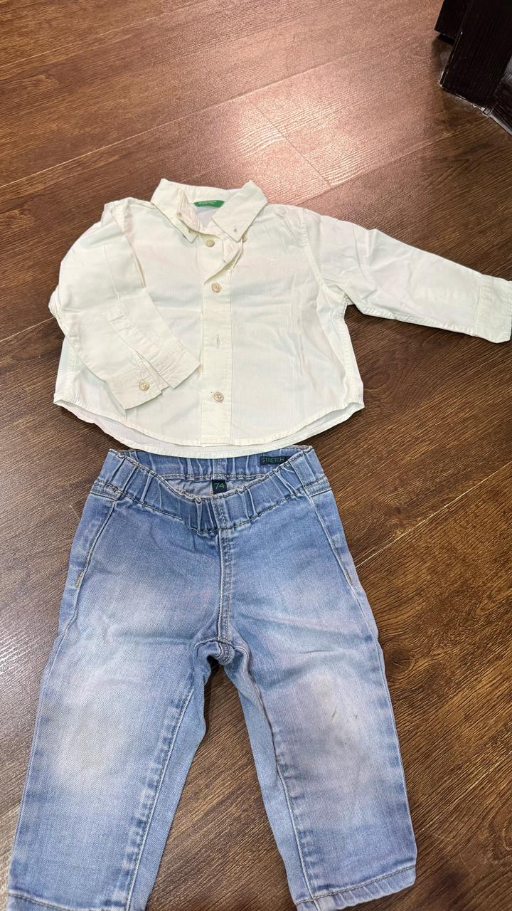 United Colors of Benetton Джинсы и рубашка бенетон