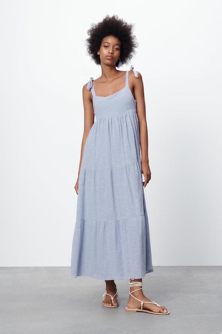 Zara платье льняное