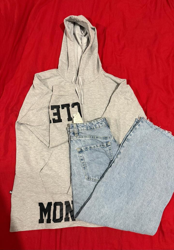 Худи Moncler+ джинсы  Stradivarius