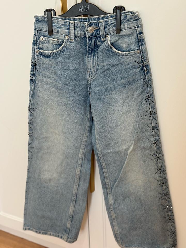 Zara Джинсы со стразами для девочки
