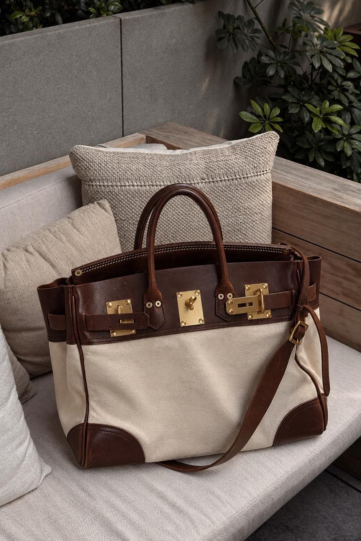 Weeknd VINTAGE LEATHER & CANVAS BAG 🤎